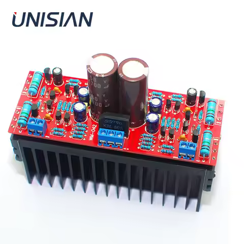 UNISIAN Class-AB 2.0 Channels Audio amplifier board High power 2X80W TTA1943 TTC5200 class AB Hifi s