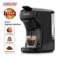 Cafelffe เครื่องชงกาแฟ เครื่องชงกาแฟสด เครื่องชงกาแฟอัตโนมัติ เครื่องชงกาแฟแคปซูล ฟรี! ! ใช้ Nespresso Capsule Dolce-Gusto&amp; กาแฟบด อะแดปเตอร์ครบ 3 แบบ