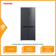 Toshiba 4 Doors Fridge Dual Inverter 580L Morandi Gray PureBio GR-RF608WI-PMY(06) GRRF608WIPMY06 Pet