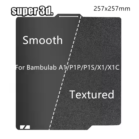 Build Plate For Bambu Lab X1 P1P A1 Bed PEI Sheet Smooth Pei Textured Pei Sheet 257x257 Bamboo Lab X