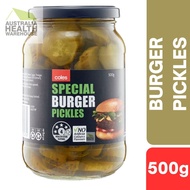 [Expiry:24/08/2027] Coles Special Burger Pickles 500g