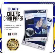A4 Size QUAFF Calling Card Paper Matte Double Sided 220gsm & 250gsm (50sheets/pack)