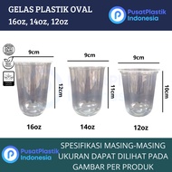 Oval Plastic Cups 12oz 14oz 16oz 18oz 22oz Contents 50pcs / Oval Cups / U Cups / Trendy Cups
