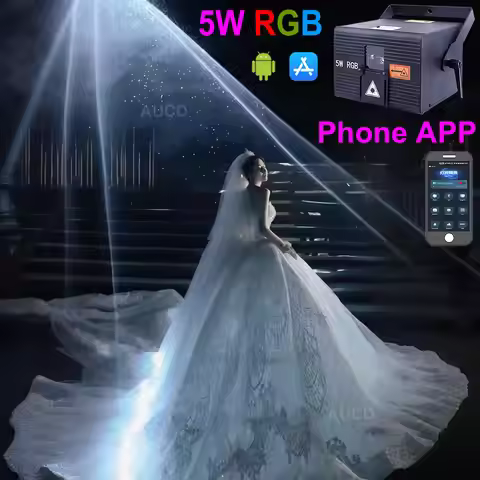5W RGB Laser Projector Lights Pro Android iOS APP ILDA DMX For DJ Disco Party Stage Show Lighting wi