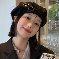 cap cap woman french styleWomen Big Head Circumference Beret Octagonal Beret