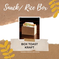 Snack BOX | Toast BOX | Toast Box | Bread PAPER TRAY | Kraft TOAST BOX Contains 10