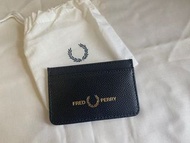 💥890+5⭐️💥🔥(包平郵) ❇️ Fred Perry Authentic Scotch Grain Textured Cardholder in Black ❇️Fred Perry PU 卡片