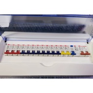 FULL SET CONSUMER BOX 18.5 WAY 1 ROW WHITE 电闸盒 单排 ELECTRIC KOTAK SUIS BARIS MAIN ELECTRICAL BOX DB B