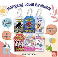 (Isi 25pcs) Hangtag Label Kartu Ucapan souvenir Ulangtahun Aqiqah Tedhak siten ultah