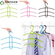 QINSHOP Clothes Hanger Multifunctional 3 Layer Fishbone Space Saver