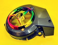 ฝาครอบใบพัด Mio ,Fino ,FinoNew ,fino 2010-2012 ,Nouvo ,NouvoMX รุ่นแรก เคฟล่าดำ/รุ้ง อย่างดี(SK) ฝาค