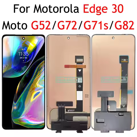 AMOLED / TFT Black 6.6 inch For Motorola Moto G52 G72 G71s G82 Edge 30 LCD DIsplay Touch Panel Scree