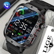 LIGE Sports Smart Watch Men Waterproof Bluetooth Call Health Monitoring 100+ Sports Men Smart Watch+ Box