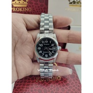 PROKING Jam Tangan Silver – Analog Stainless Steel Watch Medium Size with Number Dial & Date