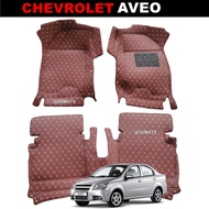 พรมปูพื้นรถยนต์ 6D CHEVROLET AVEO ปี2006-14 พรม6D เชฟโรเลต อาวีโอ เข้ารูป เต็มคัน 3ชิ้น (พร้อมส่ง)