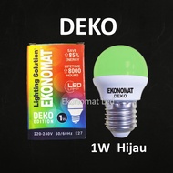 HIJAU Ekonomat DEKO 1W Green LED Lamp 1Watt 1W 1Watt Green Bulb