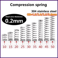 304 stainless steel compression spring d0.2mm * OD1.5-3mm strong pressure, return spring, compressio