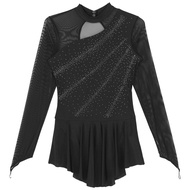 Adult Rhinestone Lyrical Ballet Dance Dress Women Figure Ice Skating