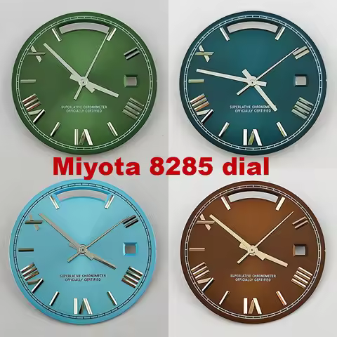 31mm Miyota 8285 dial Miyota 8285 hands with green luminous suitable for Miyota movement 8285 Roman 