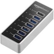(SG shop) Amazon Basics USB-A 3.1 7-Port Hub with Power Adapter - 36W (12V/3A)