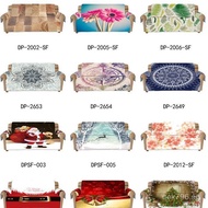 Cross-border fabric sofa cushion printed sofa cover3D Digital Santa Claus Foreign Trade 2XJU