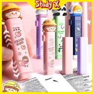 Rubber Pencil Eraser with Scissor Design and Cute Cartoon Pattern