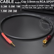 3.5 to coaxial SPDIF cable for FIIO X3K X5K X7 M11 M15 DIY music player 0.3 to 5 meters