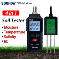 4 in 1 Digital Soil Tester Detector Soil EC Meter Moisture Meter Salinometer Thermometer Soil Temper