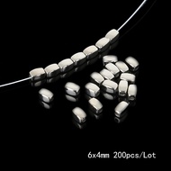 100-500ชิ้น/ถุง CCB พลาสติกสี่เหลี่ยมทรงกระบอกลูกปัดกลม DIY ลูกปัดสเปเซอร์สำหรับทำเครื่องประดับสร้อย