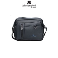JOHN LANGFORD Men's Messenger Bag / Synthetic Leather / Black / JLC220P1