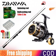 1 Set Fishing RodReel Combos DAIWA Reel SHIMANO Rod Joran Batang Pancing Saltwater Spinning Reel