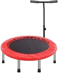 YFDM Mini Exercise Trampoline for Adults - Indoor Fitness Rebounder with Adjustable Handle Bar for Kids - with Cover and Folds Away For Small Easy Storage