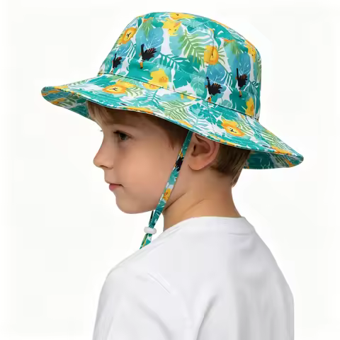 1-8Y Digital Printing Children's Fisherman Cap