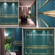 home decor 💥Ready Stock💥JX Wainscoting Solid Gold Fiber Pvc