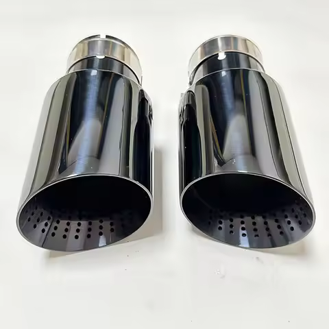 1pcs Exhaust nozzle Stainless steel titanium black large diameter 101mm 114mm open car muffler syste