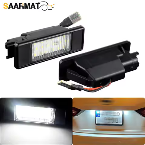 2xWhite Led Number License Plate Lights Lamp for Nissan uke (F15) ab Note Pathfinder Primera (P12, W