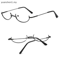 ZHEN Vintage Glasses Metal Frame Half Frame Without Lens Girls Chic Cosplay Party Decoration Glasses Y2K Metal Photography Glasses MY