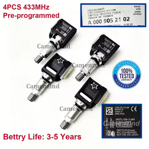 4PCS 433MHz TPMS Sensor A0009052102 0009052102 36106887140 A0009058708 for Mercedes-Benz W213 E200 E