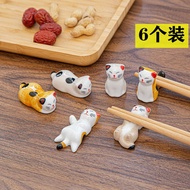 Japanese Cute Cat Chopstick Rest Chopstick Rest Creative Household Tableware Ceramic Chopstick Rest 