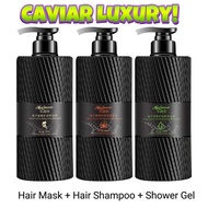 500ml Caviar Cleansing & Moisture Shampoo/Conditioner Caviar Keratin Hair Mask/Caviar Shower Gel Ami