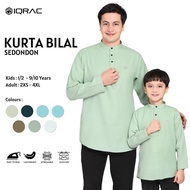 Iqrac Kurta BILAL : Sedondon Anak dan Ayah Cekak Musang Lengan Panjang Kain Premium Comocrepe  Stret