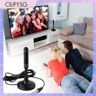 [Cilify.sg] Portable TV Antenna 300cm Coax Cable HDTV Antenna DVB-T DVB-T2 DAB Plug and Play