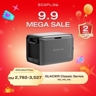 EcoFlow GLACIER Classic 35L/45L/55L Portable Fridge Freezer, 43H Cooling Car Refrigerator, Battery P