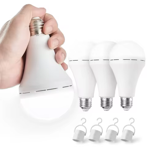 Rechargeable LED Emergency Light Bulb With Battery and V16 Certification - Available in E27 7W, 9W, 