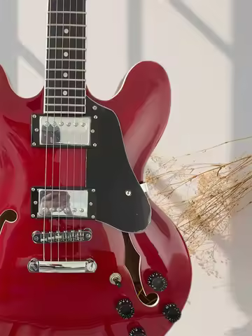 Classic F-Hole 335 Jazz Half Hollow Electric Guitar Red