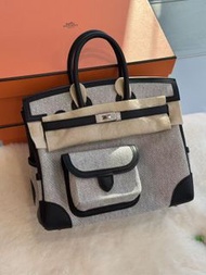Hermes🌟Birkin 25 cargo 黑白 熊貓🐼 stamp K