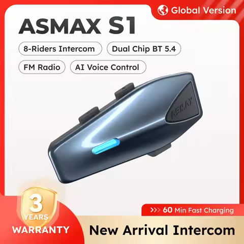 ASMAX S1 Helmet Bluetooth Earphones Waterproof Noise Reduction Motorcycle Earphones Voice Control Bl