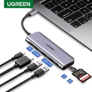 UGREEN 70411 USB C Hub 6 in 1 Type C to HDMI 4K, 2 USB 3.0 Ports, Card Reader, 100W PD Charging Adapter