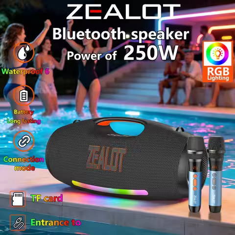 ZEALOT-S89 250W Portable Bluetooth Speaker, Wireless Outdoor Sound System, Waterproof Speaker, Comes