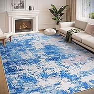 famibay Area Rugs 5x8 Blue/Grey
